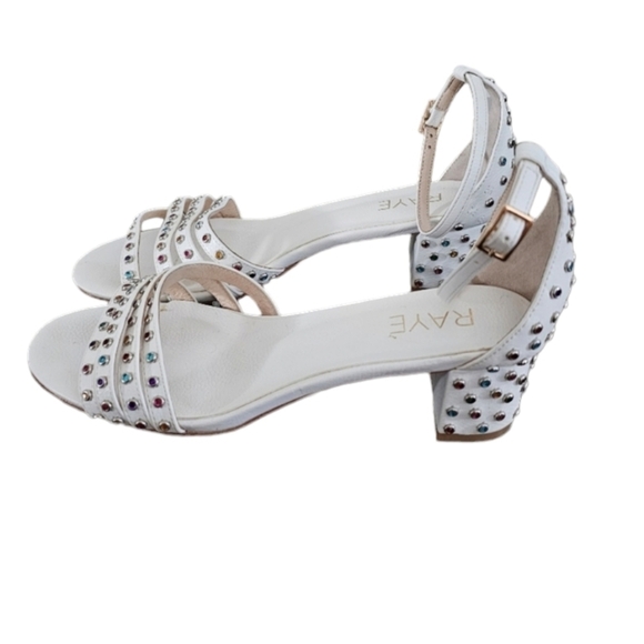 Raye Rainbow Rhinestone Sandals Size 8 - Picture 3 of 10